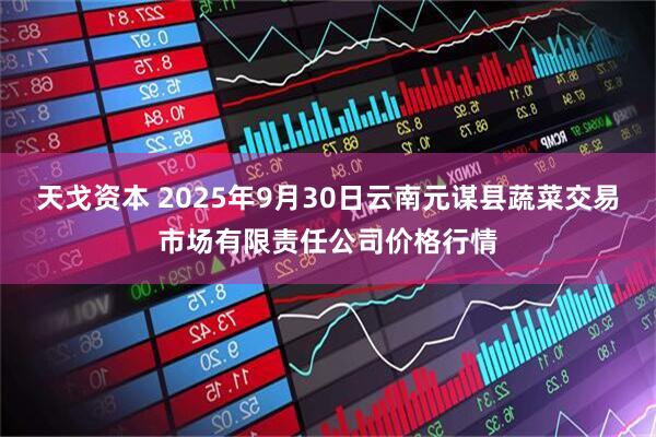 天戈资本 2025年9月30日云南元谋县蔬菜交易市场有限责任公司价格行情